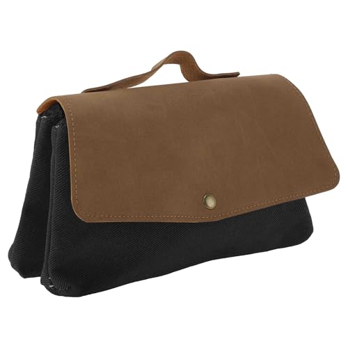 CAPASTEC Federmäppchen Zweistöckiges Trageformat Federtasche Mit Großem Fassungsvermögen Ästhetische Stiftehalter Für Bürozubehör Grau Braun 1 Stück von CAPASTEC