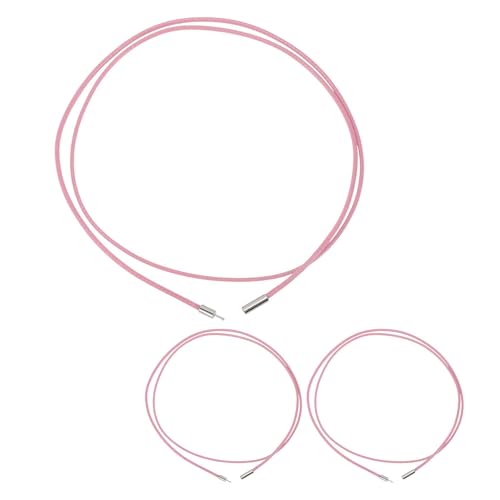 CAPASTEC Lederhalskette Verschnürter Wachsband - Band 1.5 Dick (Verschluss 3.0) Länge 60cm Premium Wachsbandkette Lederhalskette Für Anhänger Pink 3 Stück von CAPASTEC