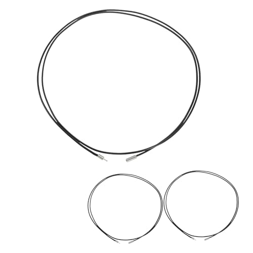 CAPASTEC Lederhalskette Verschnürter Wachsstrick - Strick 1.5 Dick (Verschluss 3.0) Länge 80cm Hochwertige Wachsstrickkette Lederhalskette Für Anhänger Schwarz 3 Stück von CAPASTEC