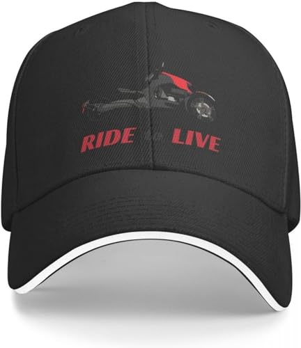 Baseballkappe Hip Hop Sonnenhut Can-Am Ryker Red – Ride to Live Eimerhut Visier Strand Sonnenhut Golf Damen Caps Herren von CAPHATMC