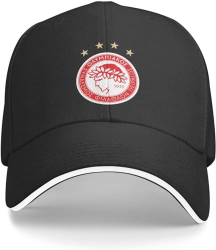 Baseballkappe Hip-Hop Sonnenhut Olympiakos - Olympiacos - Ολυμπιακ ΣΦΠ Baseball Cap Streetwear Boonie Hats Rave Sun Cap Woman Cap Herren von CAPHATMC