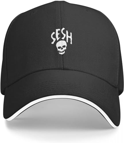 Baseballkappe Hip Hop Sonnenhut Patch Skull Sesh Essential Baseball Cap Man Caps Mode Strandhut für Damen Herren von CAPHATMC