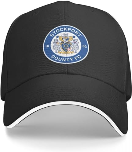 Baseballkappe Hip Hop Sonnenhut Stockport County FC Baseballkappe Derby-Hut Sonnenkappe Mädchenhüte Herren von CAPHATMC