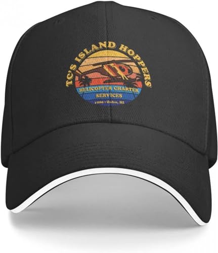 CAPHATMC Baseballkappe Hiphop Sonnenhut Island Hoppers Magnum PI Getragene Baseballkappe Neu im Hut Ball Cap Icon Lustige Hutkappe für Männer Frauen von CAPHATMC