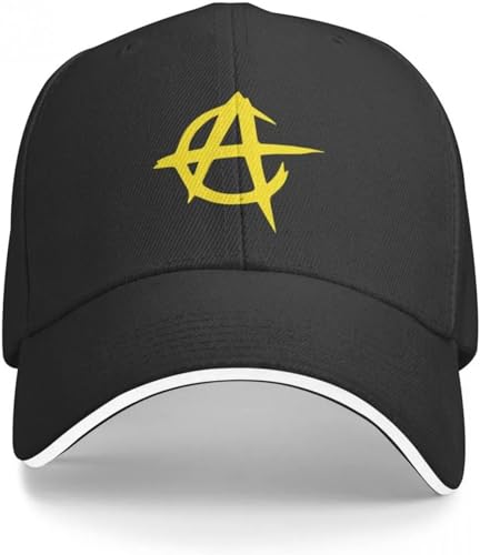 CAPHATMC Baseballkappe Hiphop Sonnenhut Libertarian Anarchy Capitalism Symbol Flag Baseball Cap Trucker Hat New Hat Bobble Hat Cap für Männer Frauen von CAPHATMC