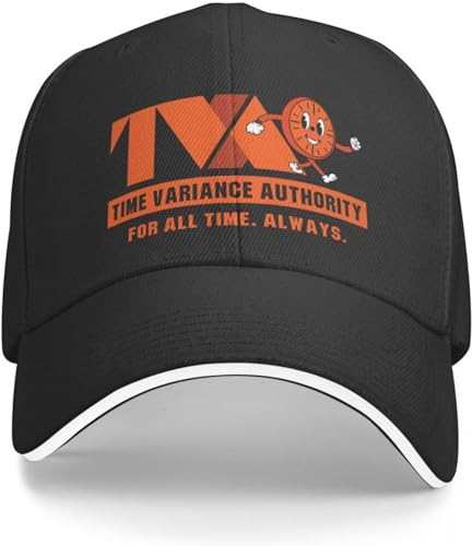 CAPHATMC Baseballkappe Hiphop Sonnenhut TVA Time Variance Authority Miss Minutes Baseballkappe Streetwear Rave Hut Mann für die Sonne Männer Kappe Damen von CAPHATMC