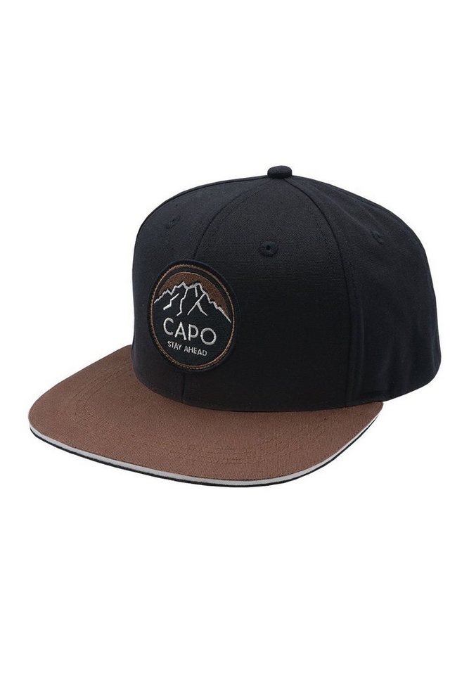 CAPO Baseball Cap Baseballcap, Label 6-teilig, flaches Dach von CAPO