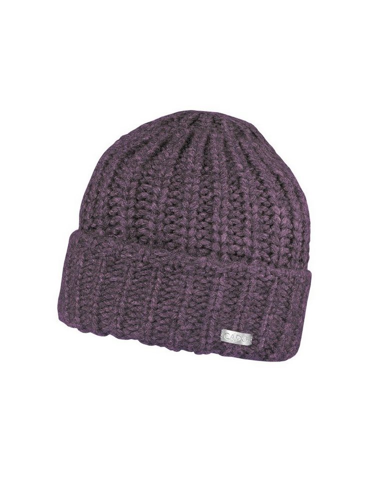 CAPO Strickmütze CAPO-NICE CAP knitted cap, turn up Alpaka-Wolle Made in Europe von CAPO