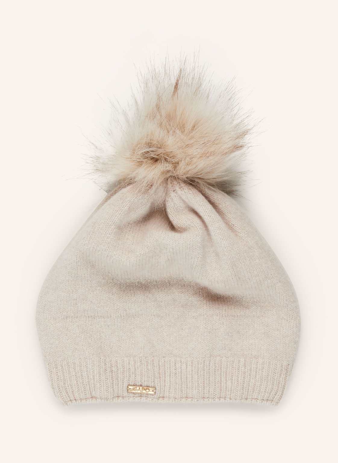 Capo Mütze Mit Cashmere beige von CAPO
