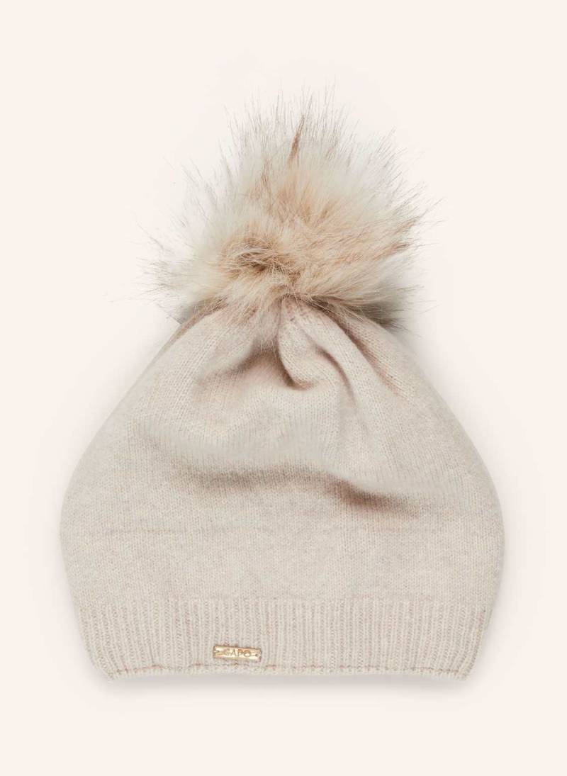 Capo Mütze Mit Cashmere beige von CAPO