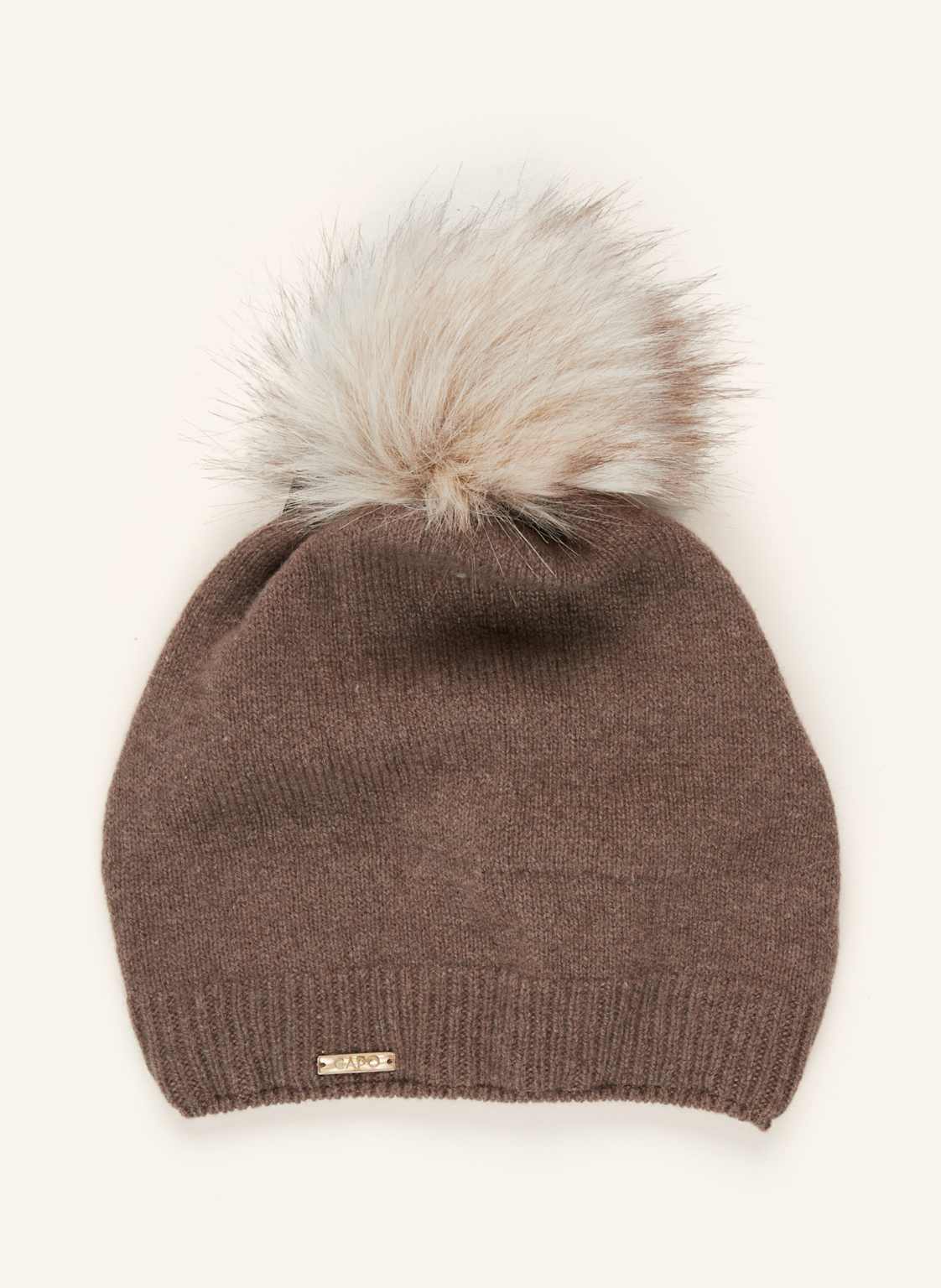 Capo Mütze Mit Cashmere braun von CAPO