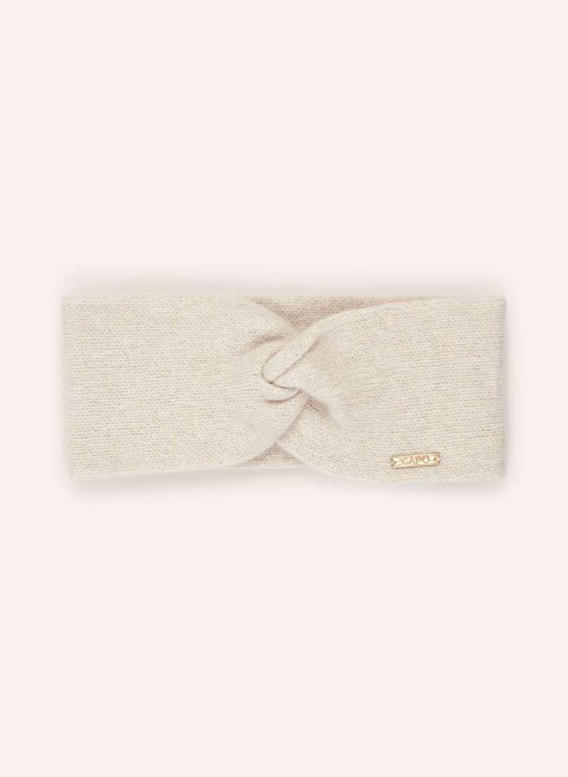 Capo Stirnband Mit Cashmere beige von CAPO