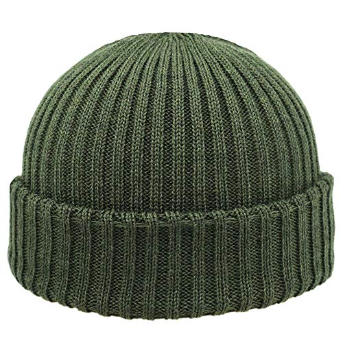 Melegari Mütze Beanie Como, Reine Merinowolle, extrafein, hergestellt in Italien (Grün) von Melegari