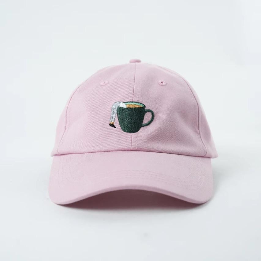Coffee Deep Dive | Rosa Cap Bestickte Kappe Kaffee von CAPPIUS