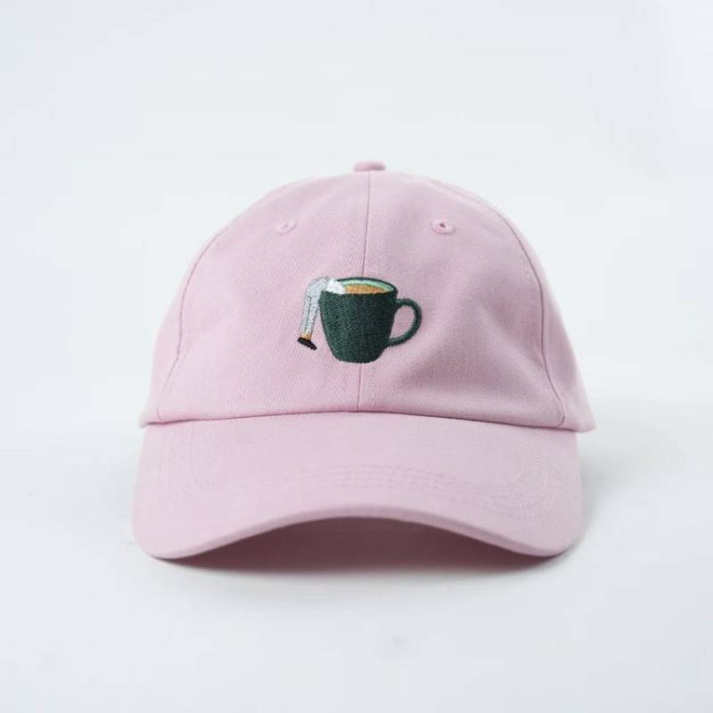 Coffee Deep Dive | Rosa Cap Bestickte Kappe Kaffee von CAPPIUS