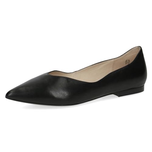 CAPRICE Damen Ballerinas aus Leder Spitz, Schwarz (Black Nappa), 36.5 EU von CAPRICE