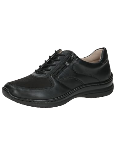 CAPRICE Comfort Damen Sneaker flach mit Reißverschluss Freizeit, Schwarz (Black Comb), 40 EU von CAPRICE