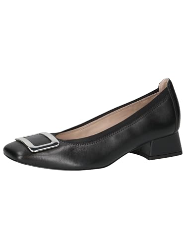 CAPRICE Damen Pumps aus Leder Kleiner Absatz, Schwarz (Black Nappa), 37 EU von CAPRICE