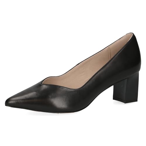 CAPRICE Damen Pumps Spitz aus Leder, Schwarz (Black Nappa), 38 EU von CAPRICE