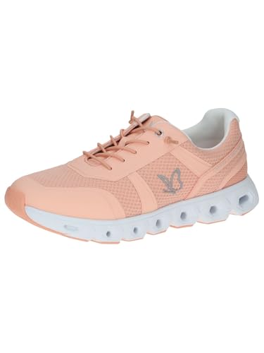 CAPRICE Damen Sneaker flach mit Schnürsenkeln Vegan, Rosa (Peach Comb), 38 EU von CAPRICE