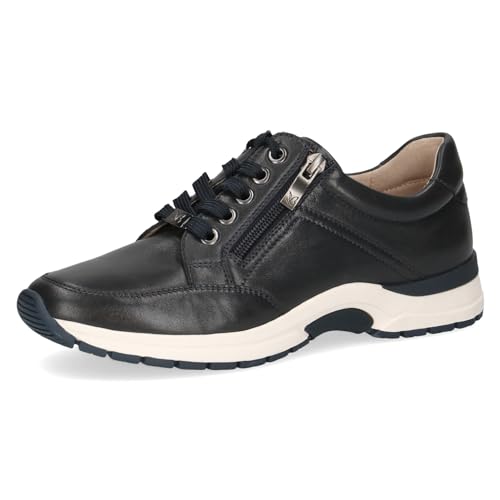 CAPRICE Damen Sneaker flach aus Leder mit Reißverschluss, Blau (Ocean Nappa), 37 EU von CAPRICE