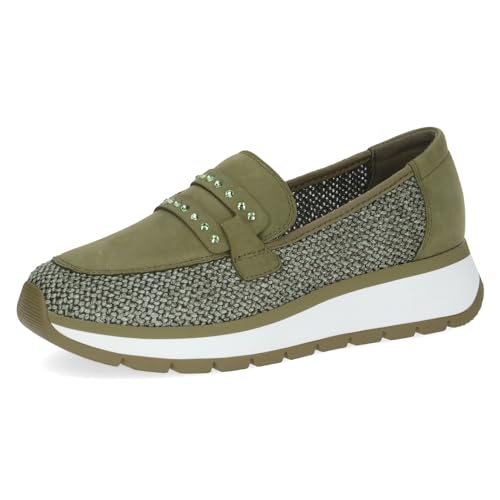 CAPRICE Damen Slipper Flach Elegant, Grün (Khaki Comb), 41 EU von CAPRICE