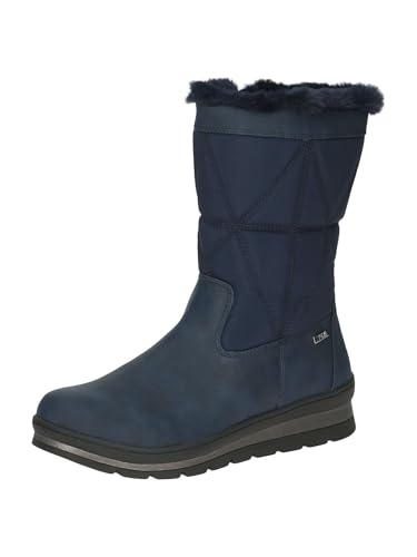 CAPRICE Damen Winterstiefel ohne Absatz Vegan Wasserabweisend, Blau (Ocean Comb), 40.5 EU von CAPRICE
