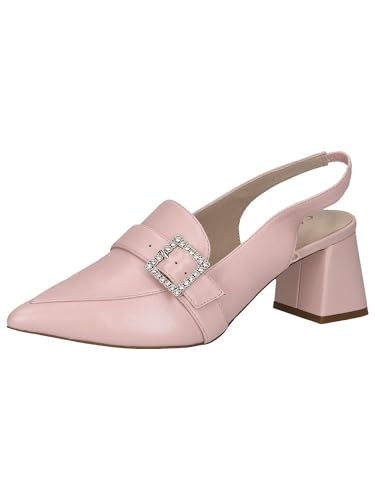 CAPRICE Damen Slingpumps aus Leder Spitz, Rosa (Rose Perlato), 38.5 EU von CAPRICE