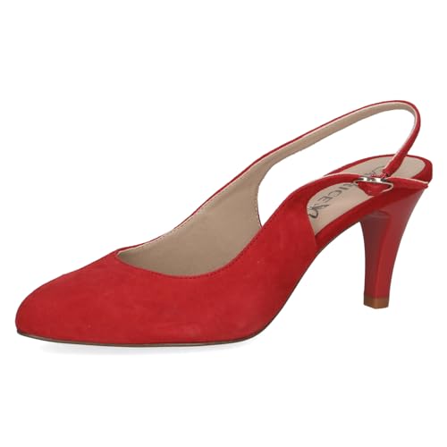 Caprice Damen Slingpumps aus Leder Elegant, Rot (Red Suede), 36 von CAPRICE