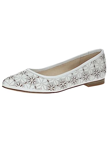 Caprice Damen 9-9-22101-20 Ballerina, White Nappa, 42 EU von CAPRICE