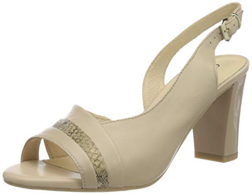 Caprice Damen Andrea Slingback Sandalen, Beige (BEIGE Comb 408), 40.5 EU von CAPRICE