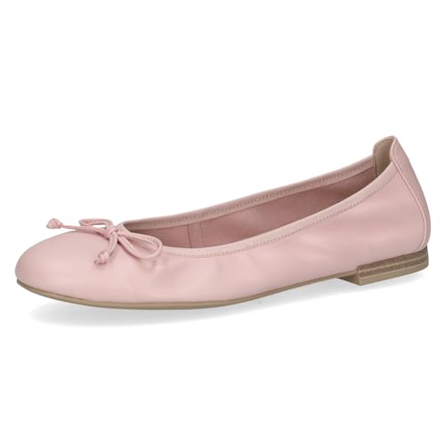 CAPRICE Damen Ballerinas aus Leder mit Schleife, Rosa (Rose Perlato), 38 EU von CAPRICE