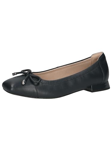 CAPRICE Damen Ballerinas aus Leder mit Blockabsatz, Blau (Ocean Nappa), 39 EU von CAPRICE