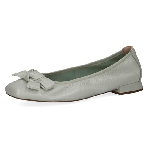 CAPRICE Damen Ballerinas aus Leder mit Blockabsatz, Grau (Mint Perl.Deer), 38 EU von CAPRICE