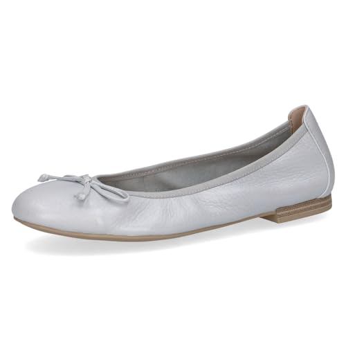 CAPRICE Damen Ballerinas aus Leder mit Schleife, Lila (Lt.Blue Pe.Dee), 37 EU von CAPRICE