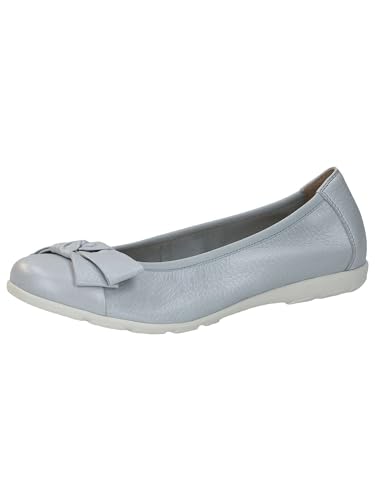 CAPRICE Damen Ballerinas aus Leder mit Schleife, Lila (Lt.Blue Pe.Dee), 38 EU von CAPRICE