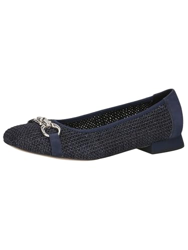 CAPRICE Damen Ballerinas Bast Elegant, Blau (Ocean Comb), 38 EU von CAPRICE