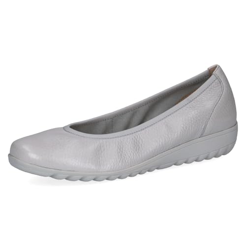CAPRICE Damen Ballerinas aus Leder Plateau, Blau (Lt.Blu.Per.Dee), 38 EU von CAPRICE