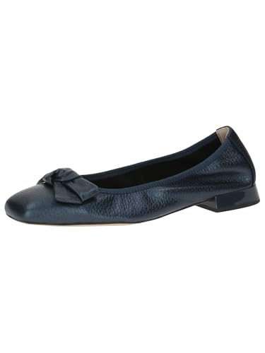 CAPRICE Damen Ballerinas aus Leder mit Blockabsatz, Blau (Ocean Per.Deer), 38 EU von CAPRICE