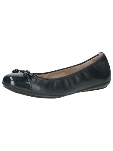 CAPRICE Damen Ballerinas aus Leder mit Lack, Blau (Ocean Comb), 40 EU von CAPRICE