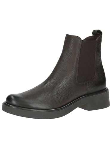 CAPRICE Damen Chelsea Boots aus Leder mit Blockabsatz, Braun (Dk Brown Nubuc), 40 EU von CAPRICE