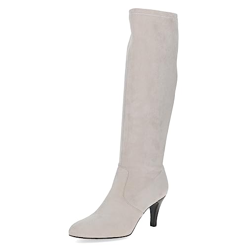 CAPRICE Damen Hohe Stiefel mit Absatz Memotion Spitz Trichterabsatz Weite G, Beige (Oat Stretch), 36 EU von CAPRICE