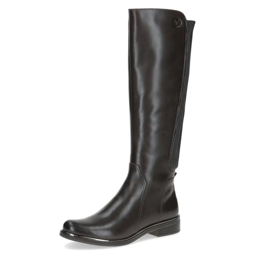 CAPRICE Damen Hohe Stiefel mit Absatz mit Reißverschluss Elegant, Braun (Dk Brown Comb), 37.5 EU von CAPRICE