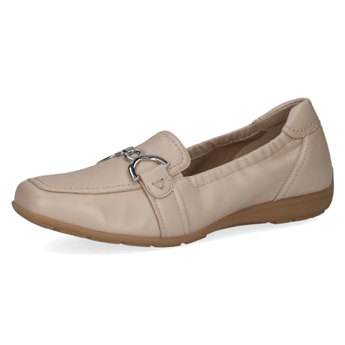 CAPRICE Damen Mokassins aus Leder mit Schnalle, Beige (Beige Perlato), 37 EU von CAPRICE