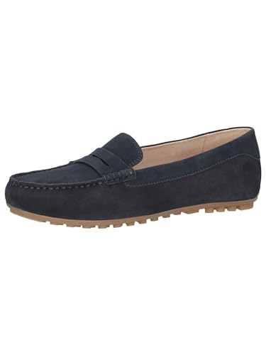 CAPRICE Damen Mokassins aus Leder Elegant, Blau (Ocean Suede), 40 EU von CAPRICE