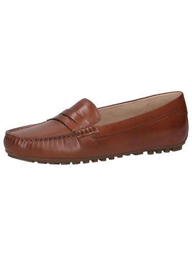 CAPRICE Damen Mokassins aus Leder Elegant, Braun (Cognac Nappa), 36 EU von CAPRICE