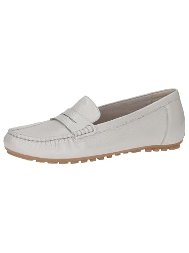 CAPRICE Damen Mokassins aus Leder Elegant, Cremefarben (Pearl Per.Deer), 38 EU von CAPRICE