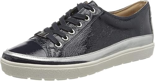 CAPRICE Damen Plateau Sneaker aus Leder zum Schnüren, Blau (Ocean Comb), 39 EU von CAPRICE