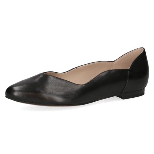 CAPRICE Damen Ballerinas aus Leder Elegant, Schwarz (Black Nappa), 41 EU von CAPRICE