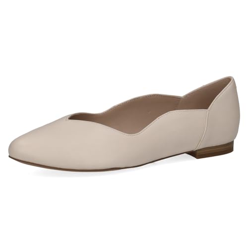 CAPRICE Damen Ballerinas aus Leder Elegant, Cremefarben (Offwhite Nappa), 37 EU von CAPRICE